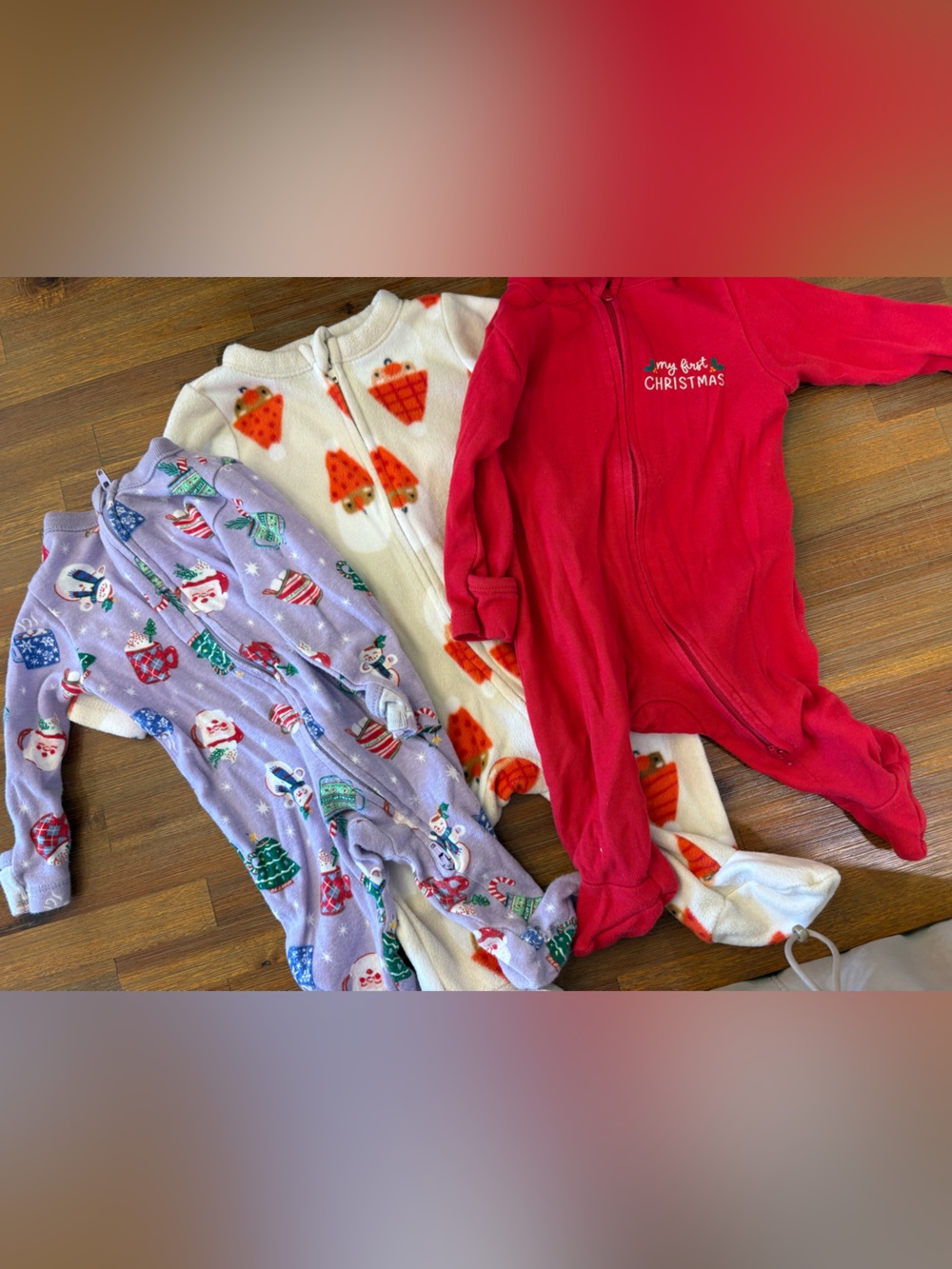Kids Holiday Christmas Sleepers 0-3 mo